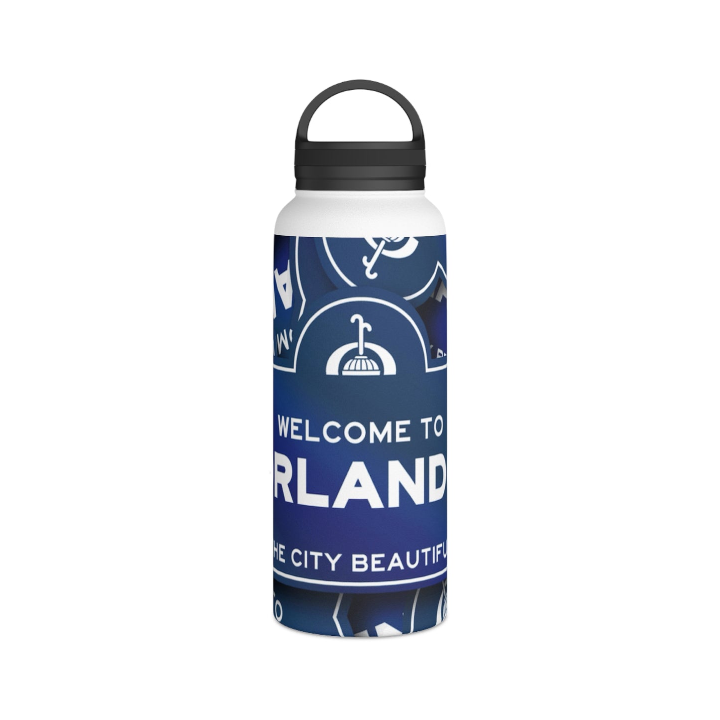 Orlando Stainless Steel Water Bottle — "Welcome to Orlando" Travel Bottle with Handle Lid