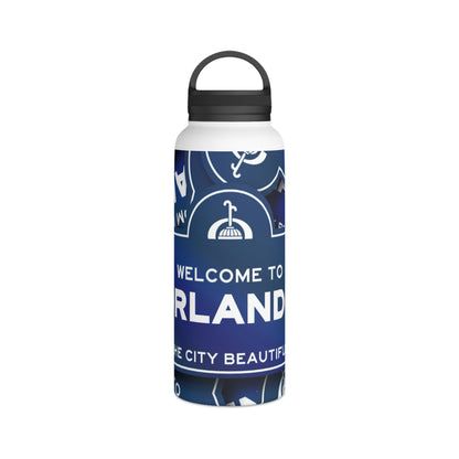 Orlando Stainless Steel Water Bottle — "Welcome to Orlando" Travel Bottle with Handle Lid