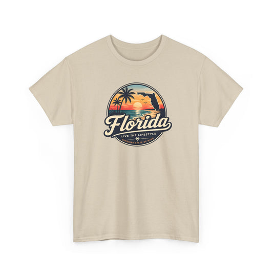 Florida Sunset Tee — Vintage Palm Beach Graphic T-Shirt