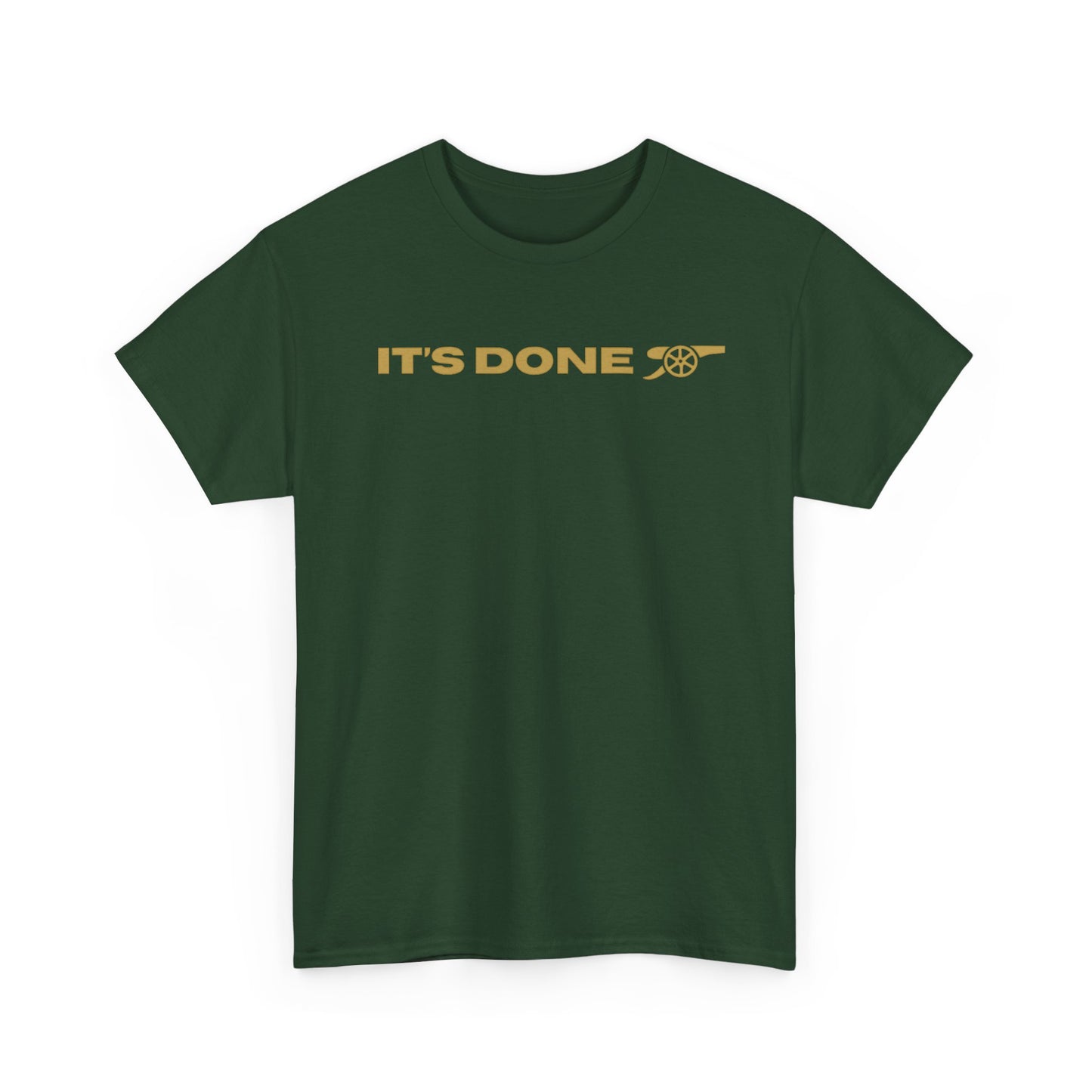 It's Done Arsenal Champions T-Shirt – Minimalist Gold Script Tee
