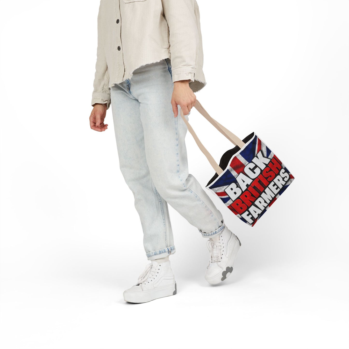 Back British Farmers Canvas Tote Bag — Union Jack Farming Support Tote