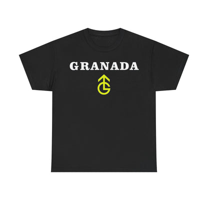 Granada TV Logo T-Shirt - Vintage Collegiate Tee with Yellow Emblem