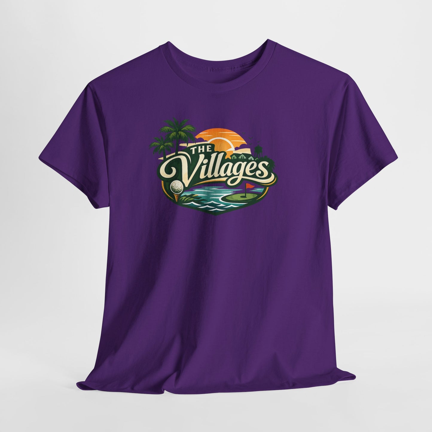 The Villages of Florida Sunset Logo Tee - Florida Palm Beach Retro T-Shirt