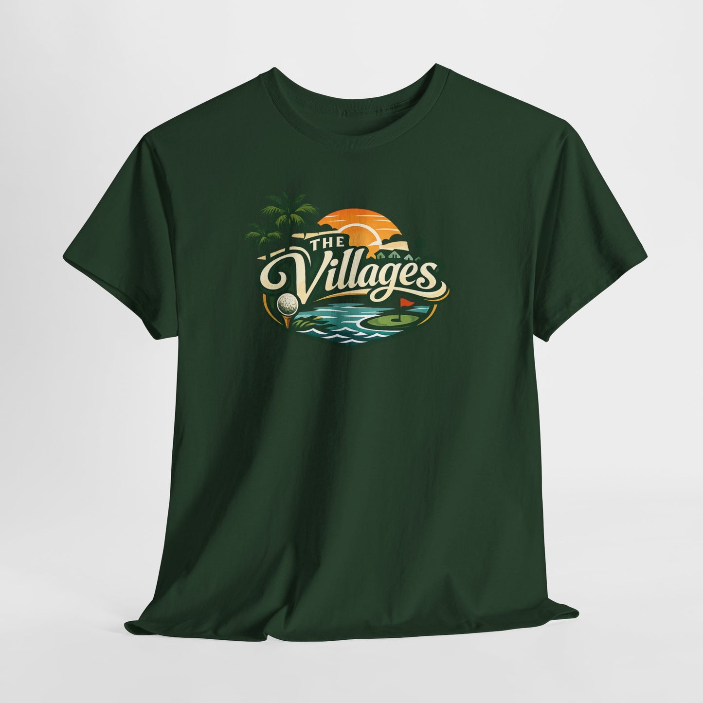 The Villages of Florida Sunset Logo Tee - Florida Palm Beach Retro T-Shirt
