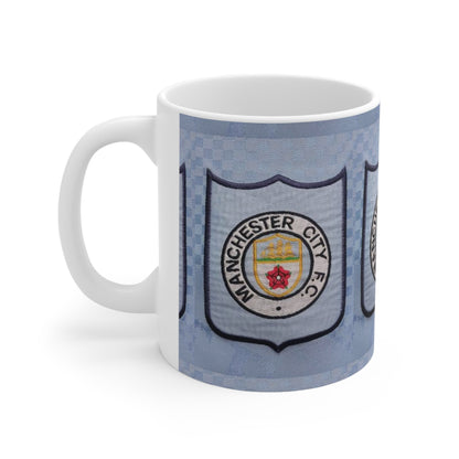 Manchester City Retro Shirt Crest Coffee Mug — Ceramic 11oz & 15oz