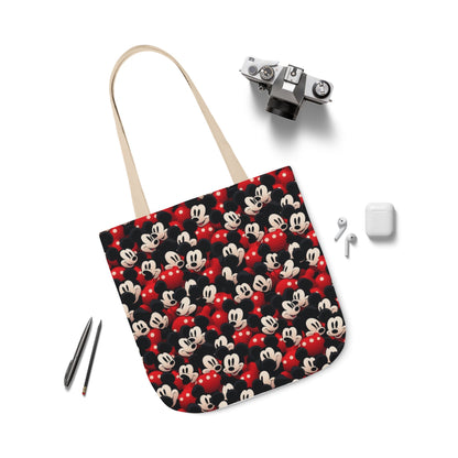 Mickey Mouse Canvas Tote — Retro Cartoon Character Allover Print