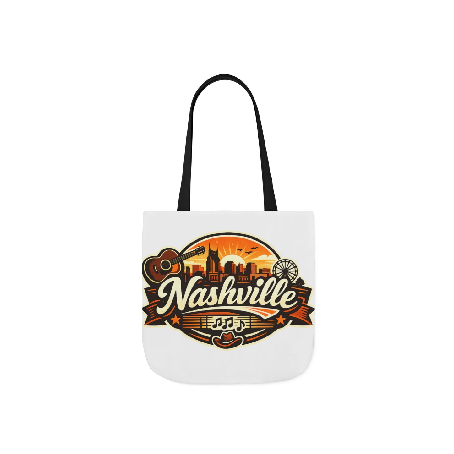 Nashville Sunset Tote Bag — Country Music Skyline Canvas Tote