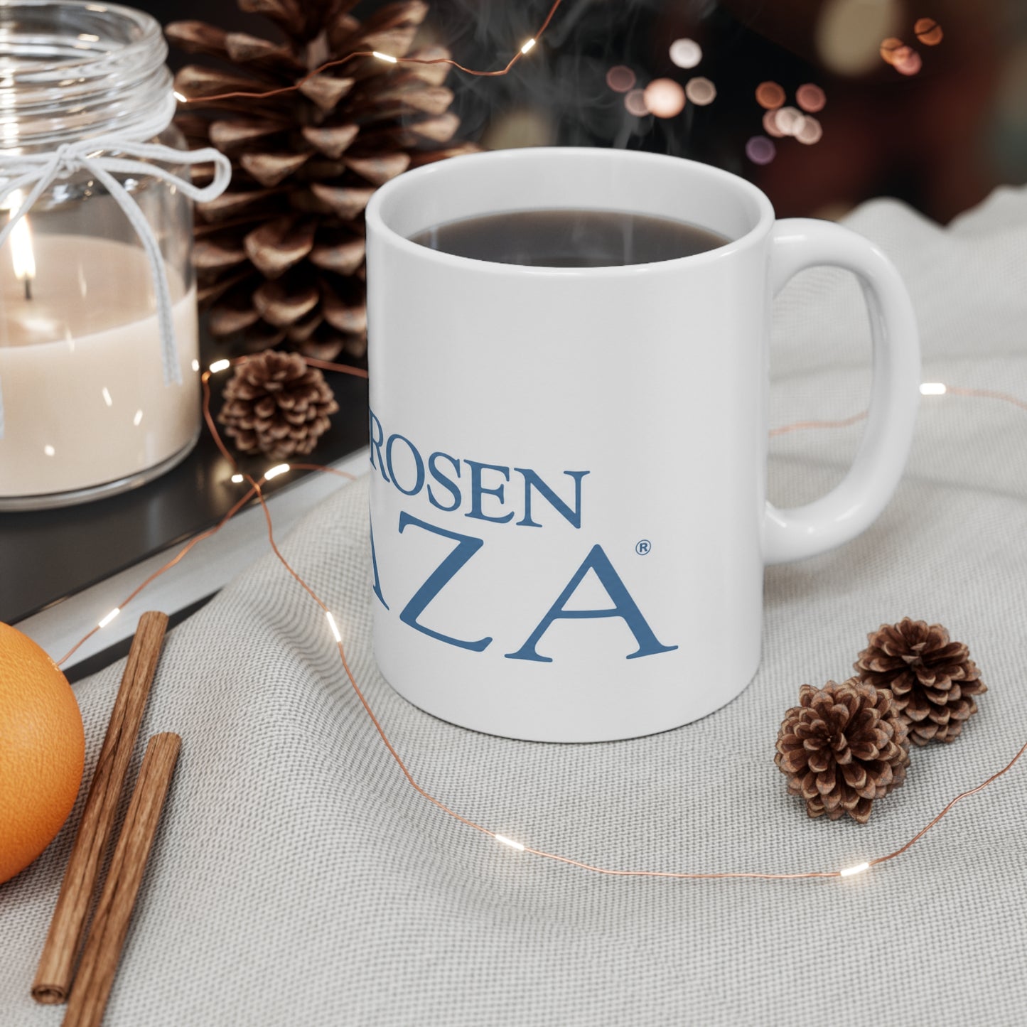 Rosen Plaza Orlando Ceramic Coffee Mug – Classic Blue 'Play' Logo Design (11oz & 15oz)