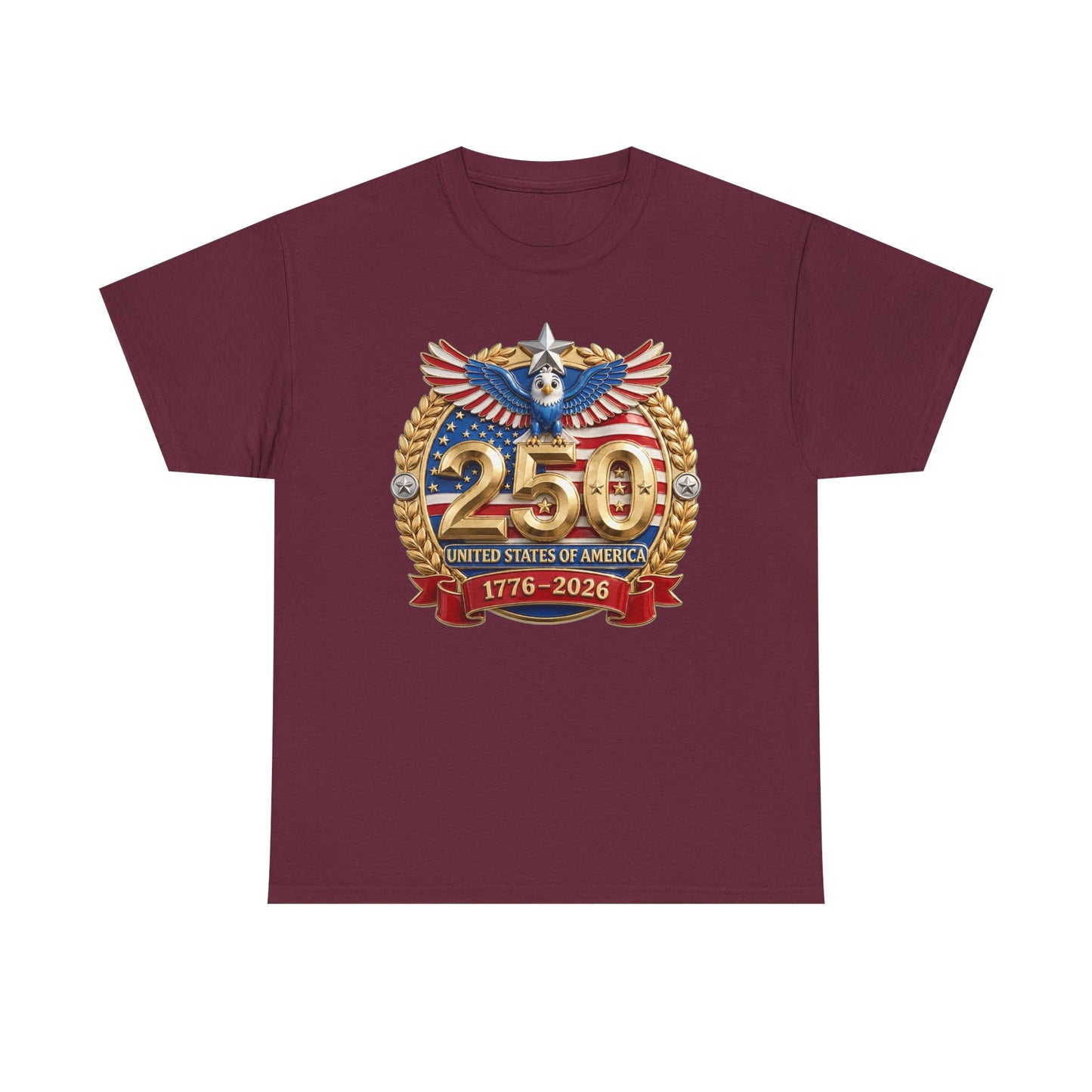 250th USA Anniversary T-Shirt – 1776–2026 Patriotic Eagle Emblem Tee