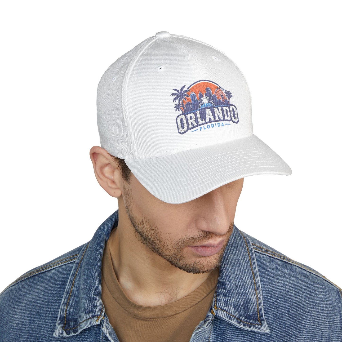 Orlando Florida Embroidered Baseball Cap — Sunset Skyline Hat