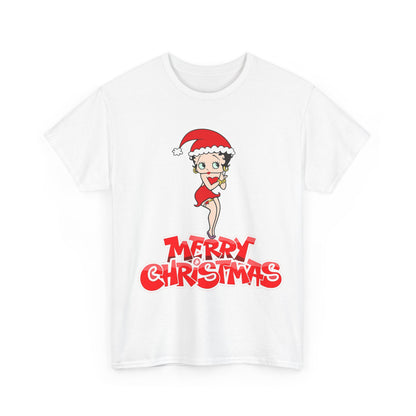 Christmas Betty Boop Tee - 'Merry Christmas' Holiday Graphic Shirt