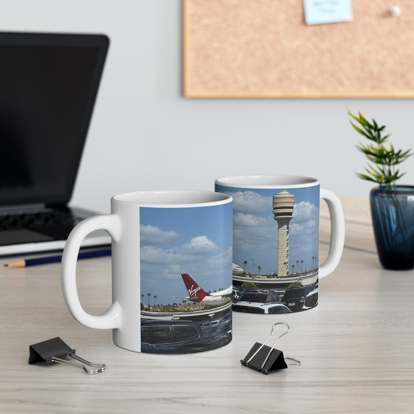 Virgin Atlantic at Orlando International Airport Photo Mug — Virgin Atlantic Jet Ceramic Coffee Cup (11oz/15oz)