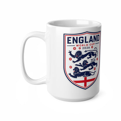 England World Cup 2026 Crest Mug — Ceramic Coffee Cup (11oz & 15oz)