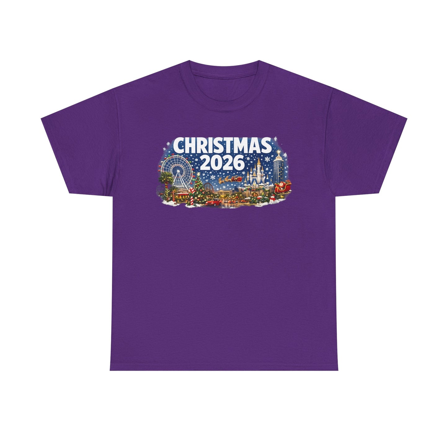 Christmas 2026 Holiday Tee — Festive Winter Village Graphic T-Shirt