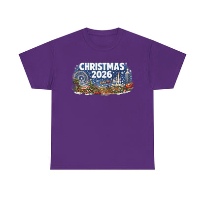 Christmas 2026 Holiday Tee — Festive Winter Village Graphic T-Shirt