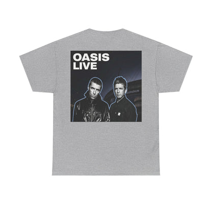Oasis Live Graphic Tee — Retro Band Logo Concert T‑Shirt