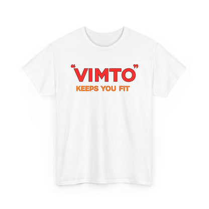 VIMTO "Keeps You Fit" Graphic Tee — Retro Beverage Logo T-Shirt