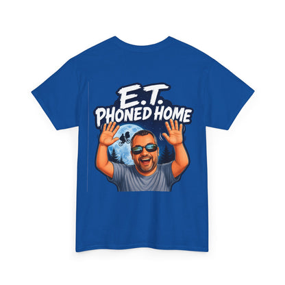 Graphic Tee — "E.T. Phoned Home" Smiling Guy Retro Design
