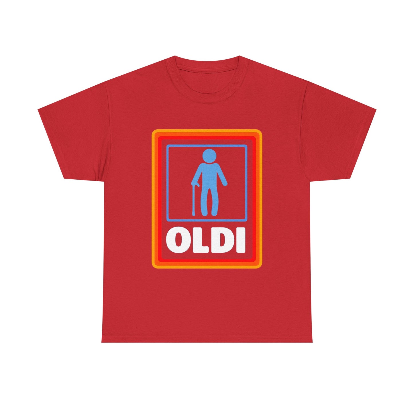 Oldi Retro Logo Tee — Funny Elderly Humour T-Shirt