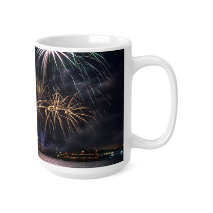 Statue of Liberty Fireworks Coffee Mug — 11oz/15oz Ceramic