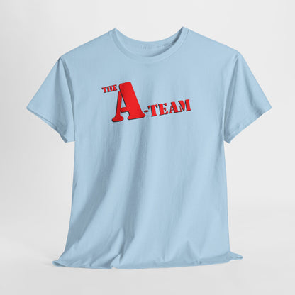 A-Team Graphic Tee — Retro Red Logo Vintage Crew T-Shirt