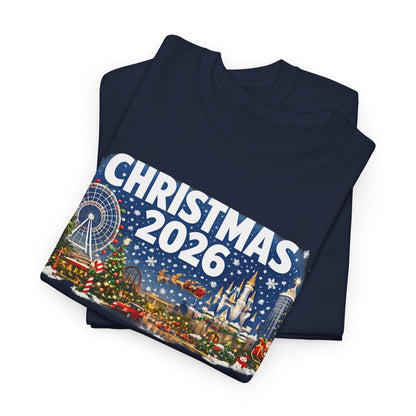 Christmas 2026 Holiday Tee — Festive Winter Village Graphic T-Shirt