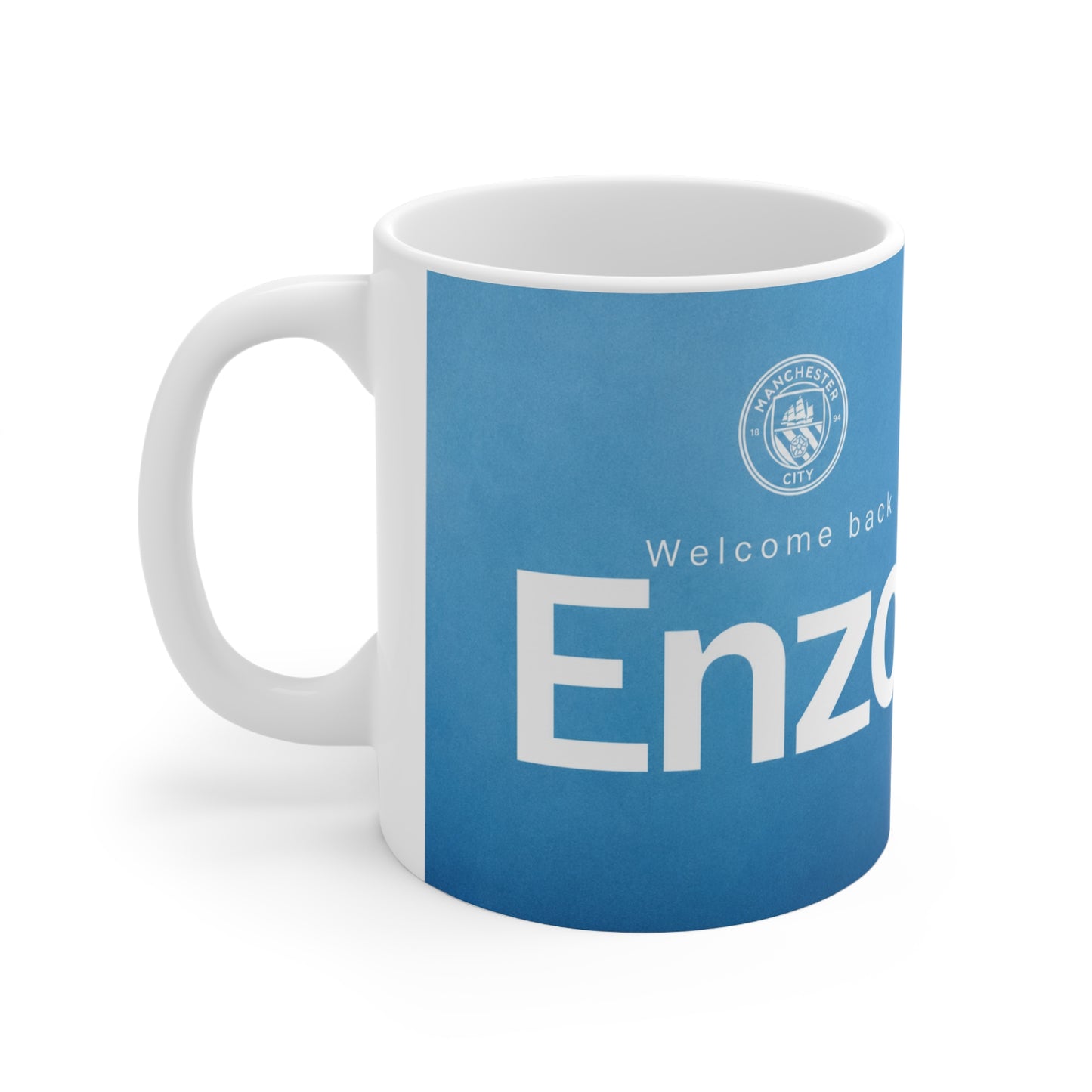 Enzo Maresca Manchester City Welcome Back Coffee Mug — Blue Ceramic 11oz & 15oz