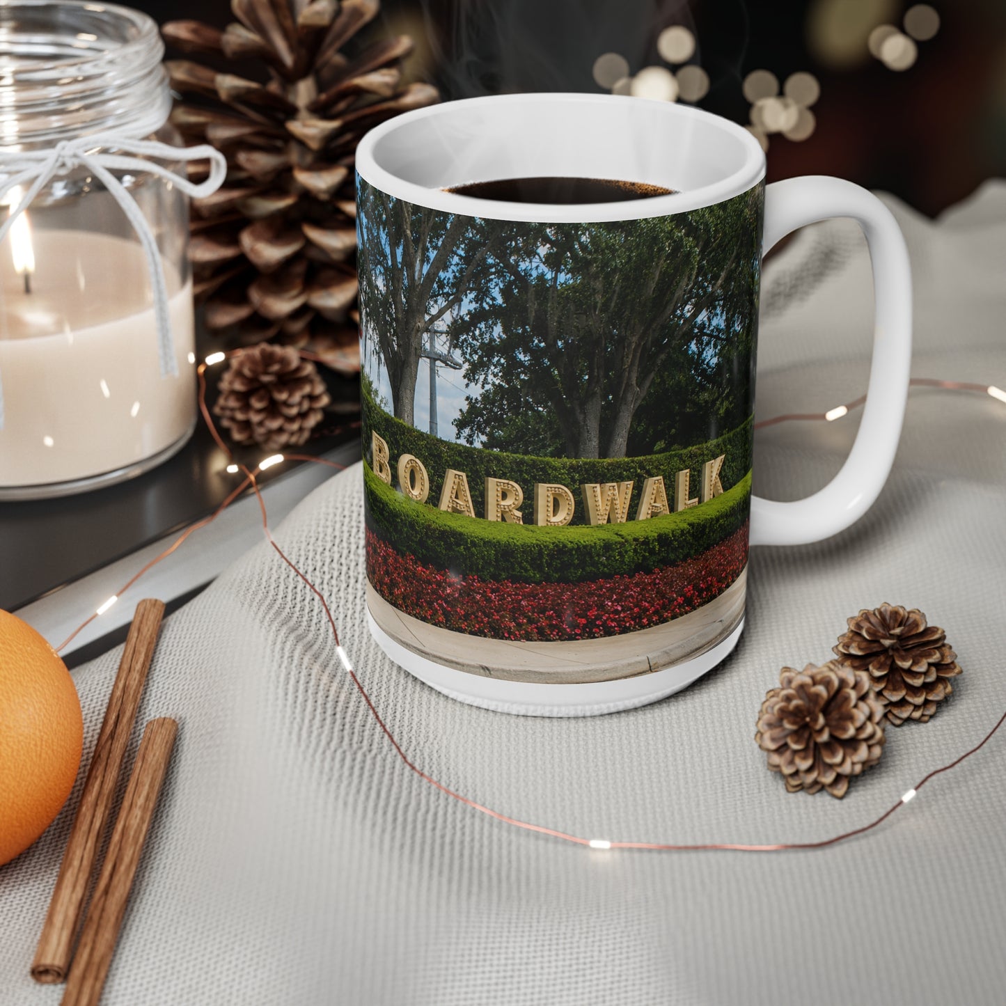 Disney Boardwalk Entrance Photo Ceramic Mug — 11oz & 15oz Coffee Cup