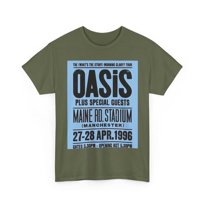 Oasis 1996 Maine Road Tour Poster T‑Shirt — Maine Rd. Stadium Concert Tee