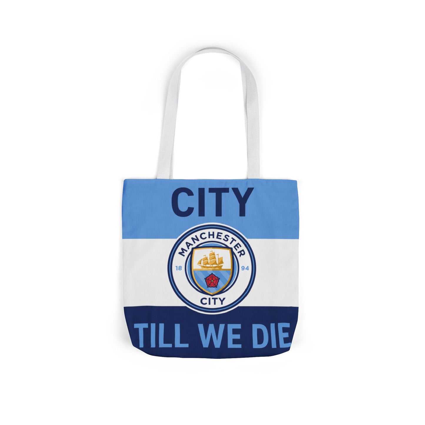 City Till We Die Unofficial Canvas Tote Bag — Manchester Football Fan Bag