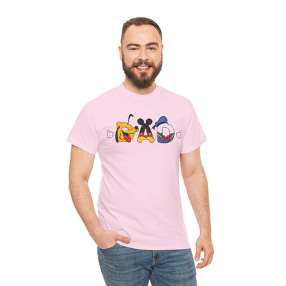 Disney Dad Character Graphic Tee — Playful Colorful Character Icons T-Shirt
