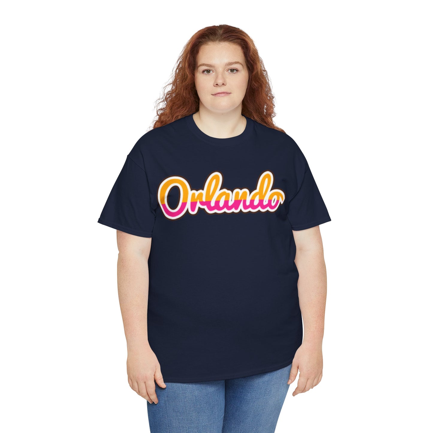 Orlando Retro Script Tee — Vintage Sunset City Souvenir Shirt