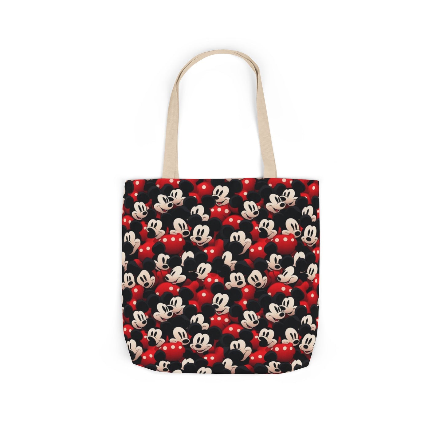 Mickey Mouse Canvas Tote — Retro Cartoon Character Allover Print