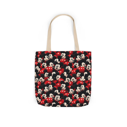 Mickey Mouse Canvas Tote — Retro Cartoon Character Allover Print