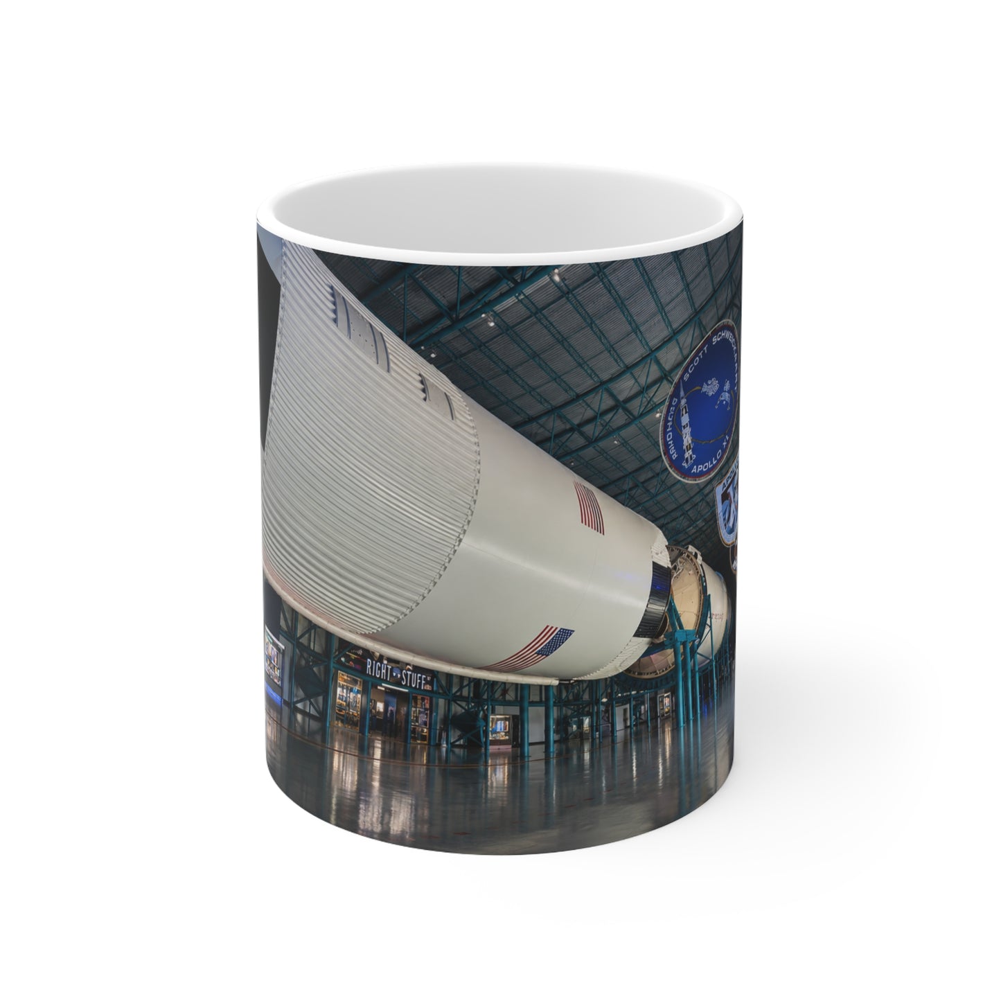 Space Museum Rocket Ceramic Coffee Mug – NASA Exhibit Photo, 11oz & 15oz