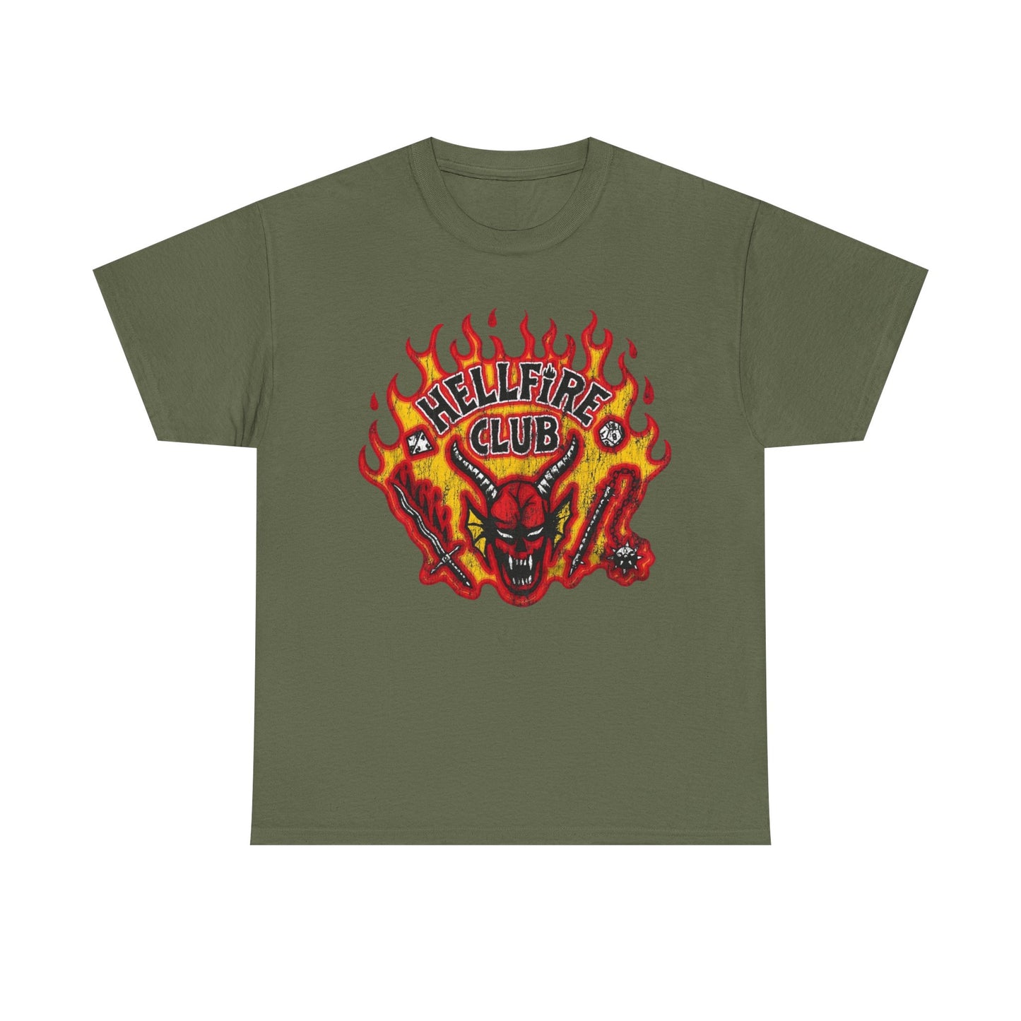 T-Shirt — "Hellfire Club" Fiery Devil Graphic Tee