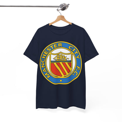Manchester City Football Club Retro Crest T-Shirt - Retro Soccer Fan Tee