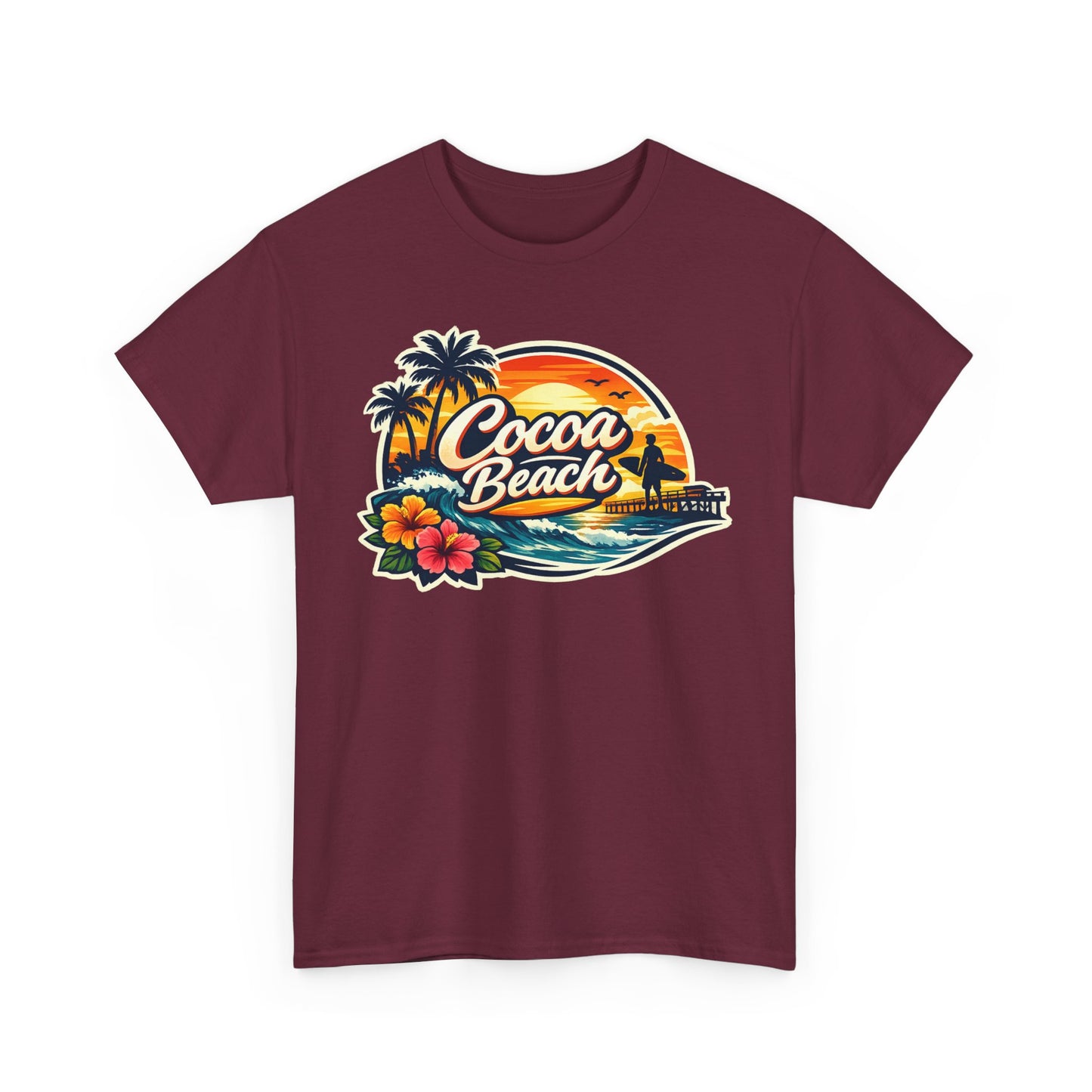 Cocoa Beach Vintage Sunset T-Shirt