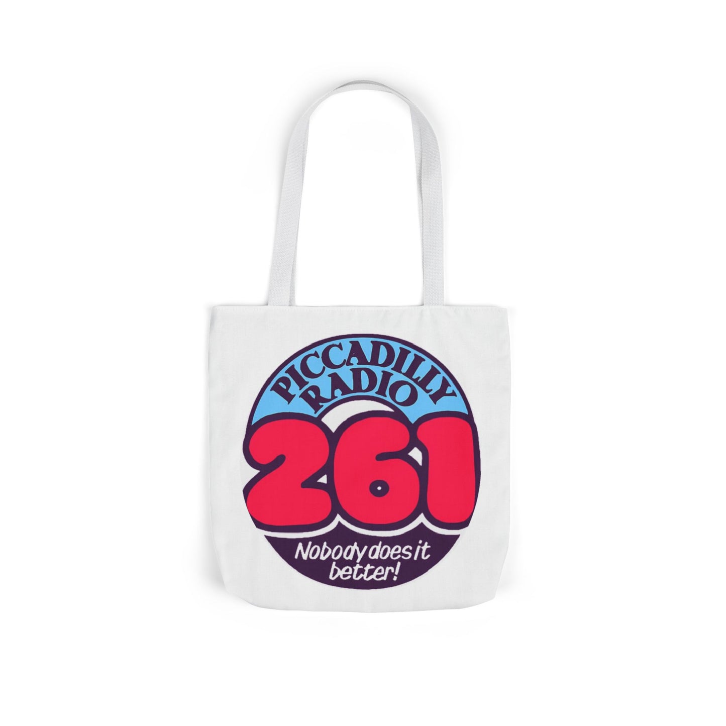Tote Bag — Retro 'Piccadilly Radio 261' Vintage Logo Canvas Tote