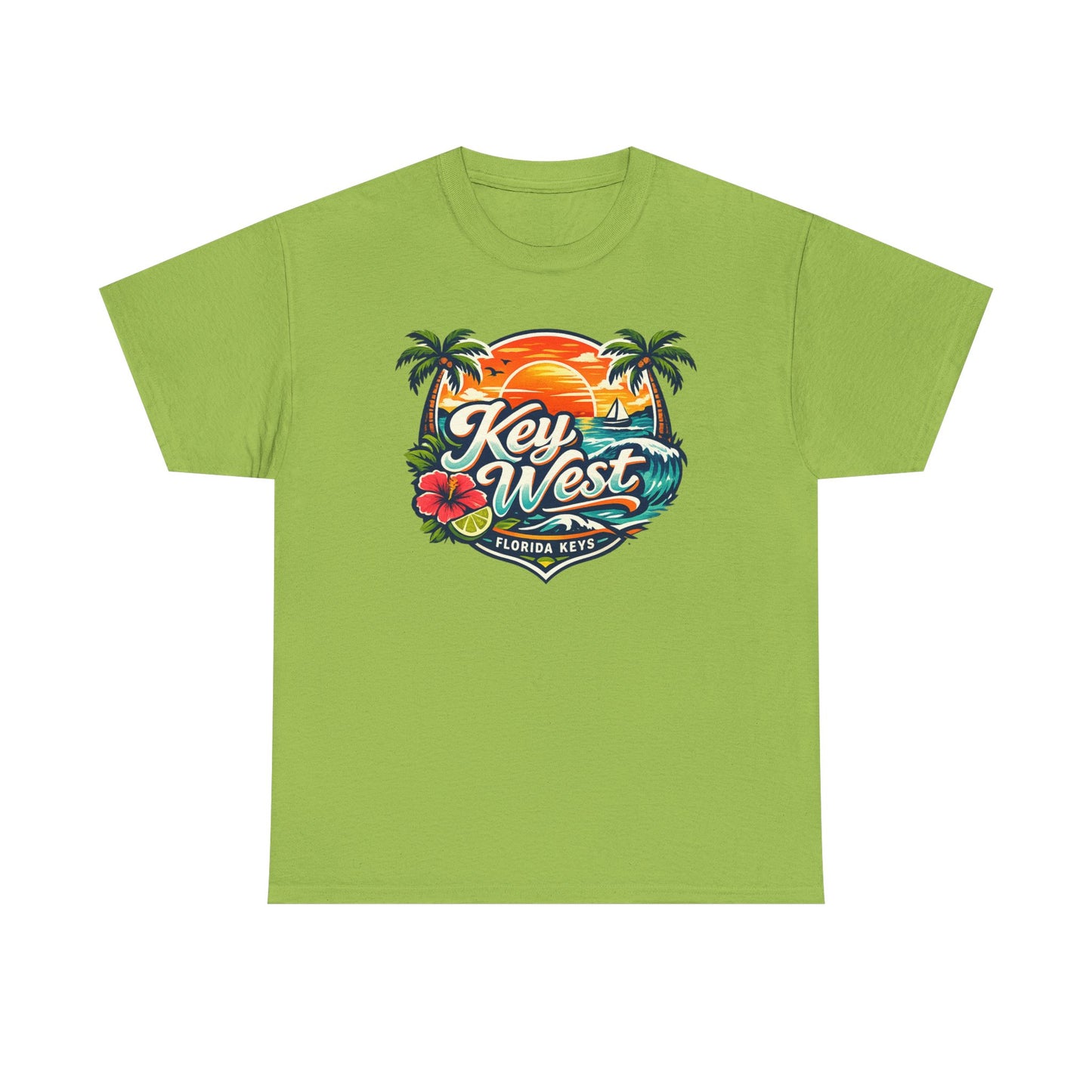 Key West Florida Keys T‑Shirt — Tropical Sunset Palm Beach Souvenir Tee