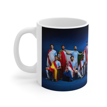 Manchester City 2026 World Cup Team Flags Mug — International Players Photo Ceramic Coffee Cup (11oz, 15oz)