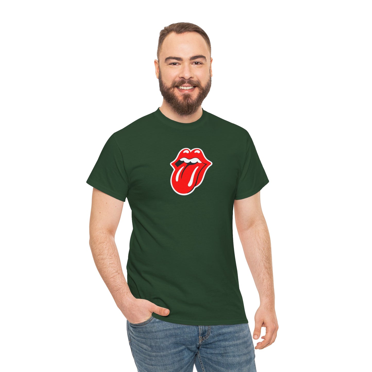 Rock Retro Red Tongue and Lips Graphic Tee