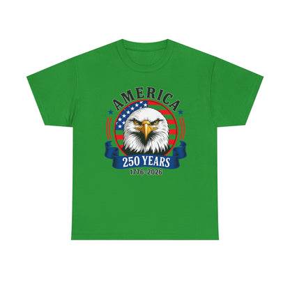 America 250 Years T-Shirt – Bald Eagle 1776–2026 Patriotic Tee