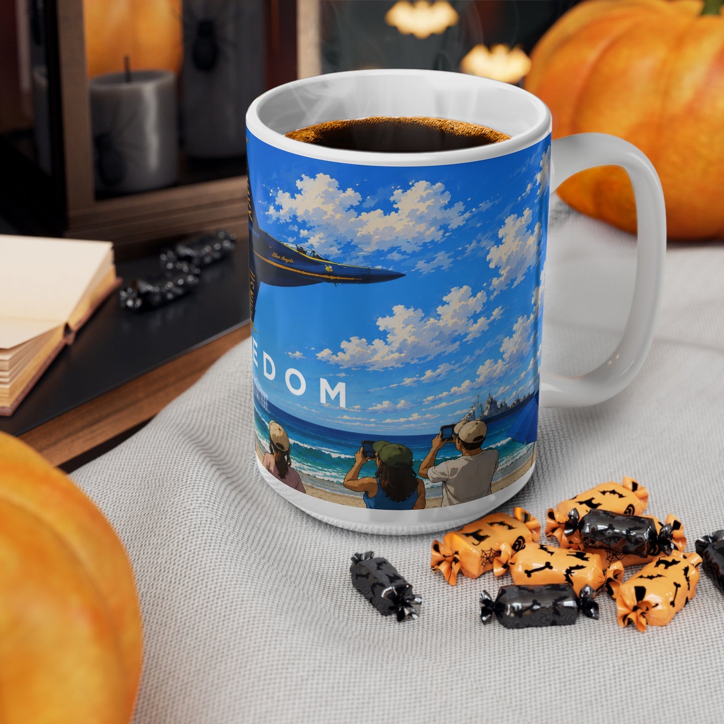 Freedom Airshow Mug — US Navy Blue Angels Ceramic Coffee Cup (11oz & 15oz)