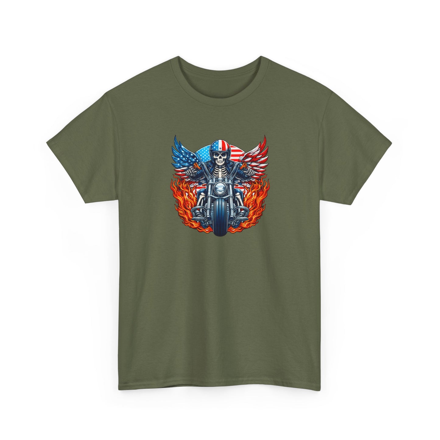 Motorcycle Skull Tee — "Sons of a B***h" Patriotic Biker Shirt