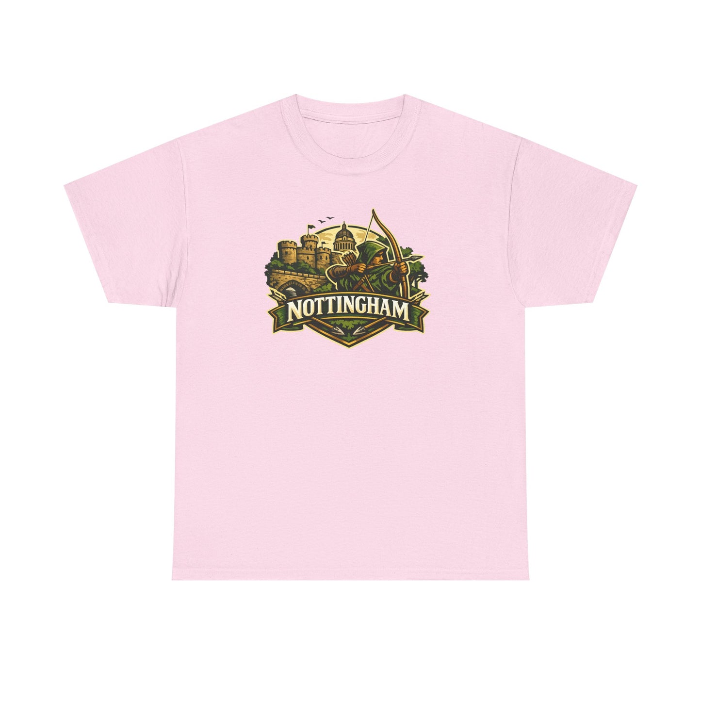 Nottingham Vintage Crest T-Shirt — Robin Hood Castle Travel Tee