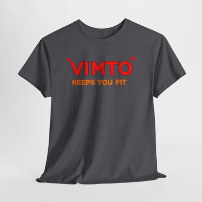 VIMTO "Keeps You Fit" Graphic Tee — Retro Beverage Logo T-Shirt
