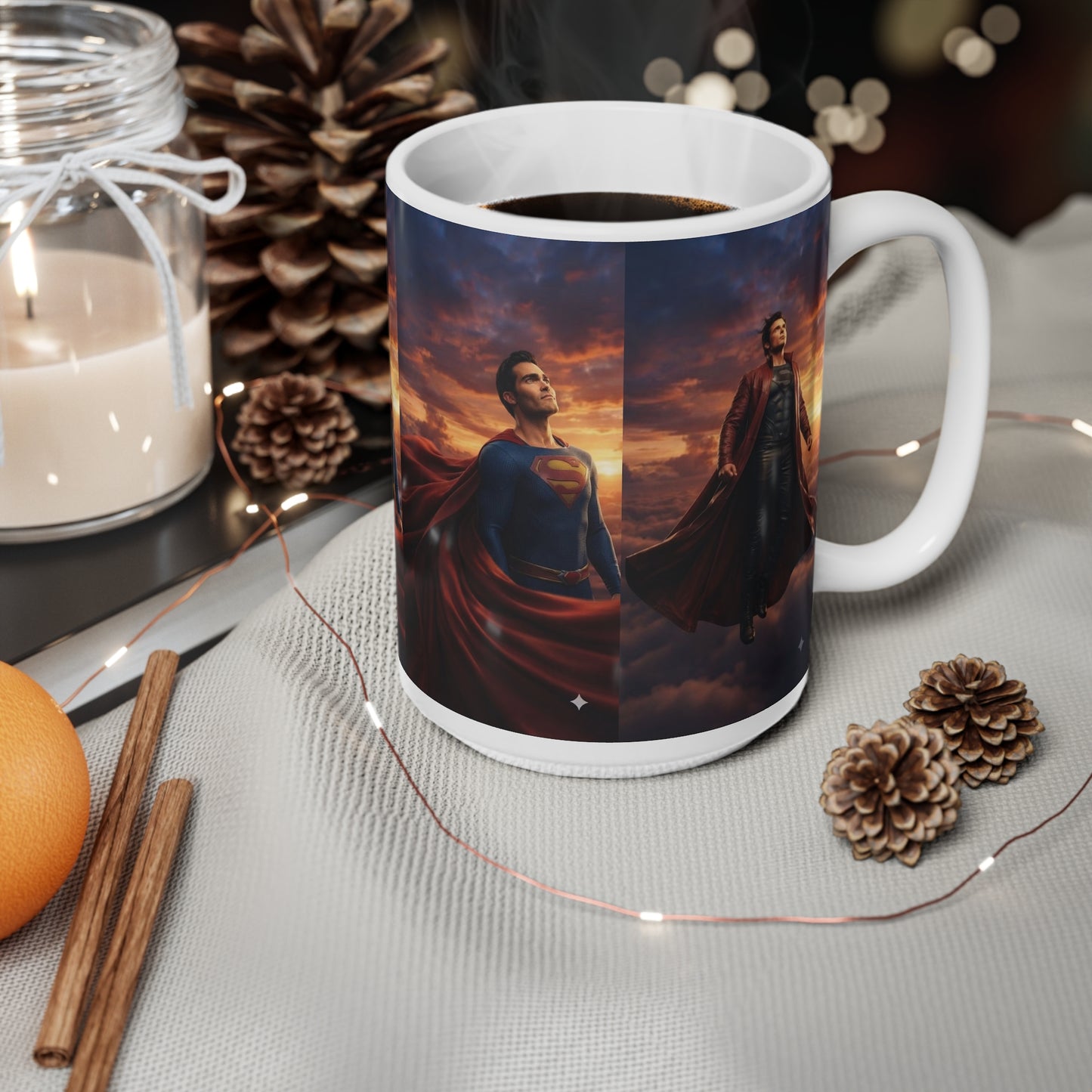 Superman Sunset Ceramic Coffee Mug — 11oz & 15oz
