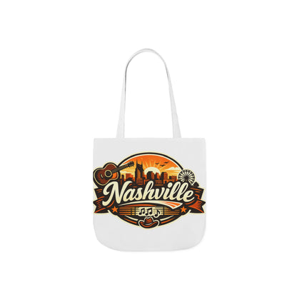 Nashville Sunset Tote Bag — Country Music Skyline Canvas Tote