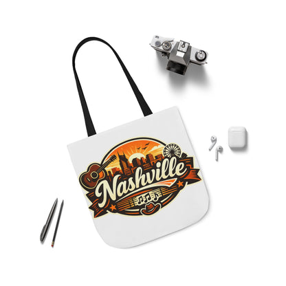 Nashville Sunset Tote Bag — Country Music Skyline Canvas Tote